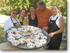 Class Assistants with chef Gerard Nebesky "The Paella Guy"